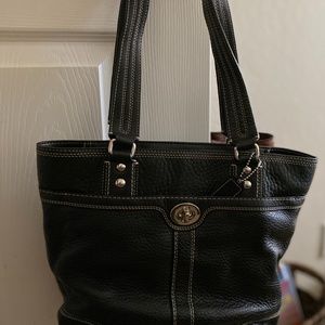 COACH HAMELTON BLACK PEBBLED LEATHER F13959